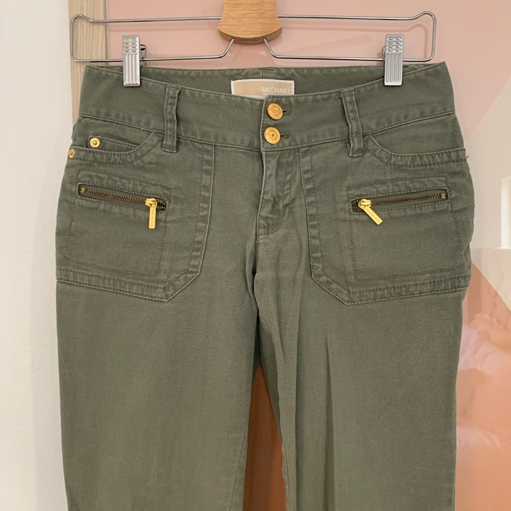 Michael Kors Olive Cargo Skinny Jeans size 0